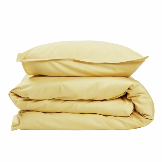 Gripsholm Påslakanset Bamboo Solid Pale Yellow