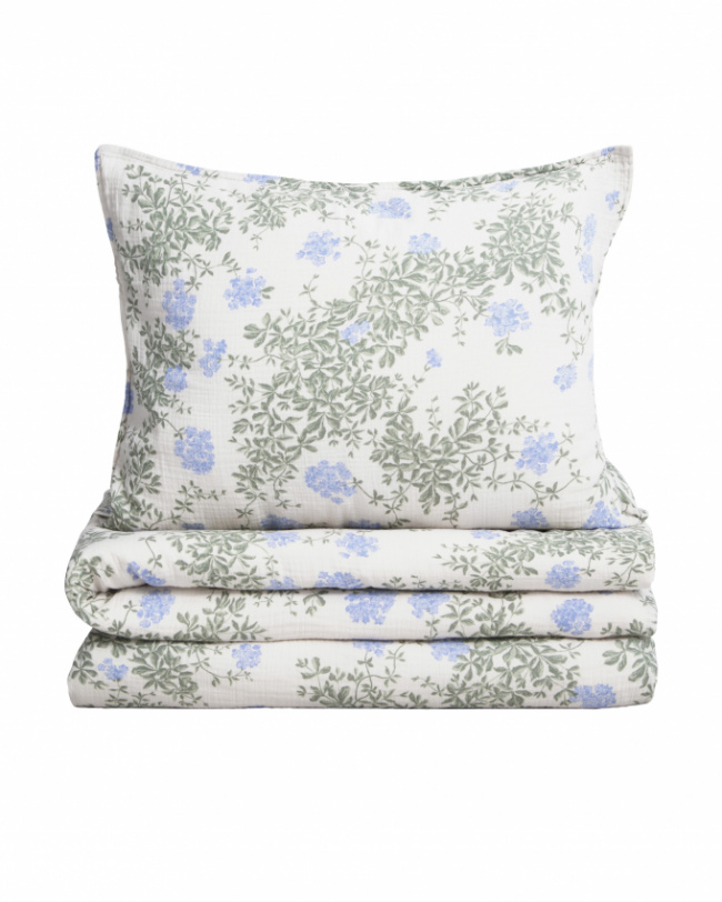 Garbo & Friends Sengetøjssæt Musselin Plumbago 150x210 cm