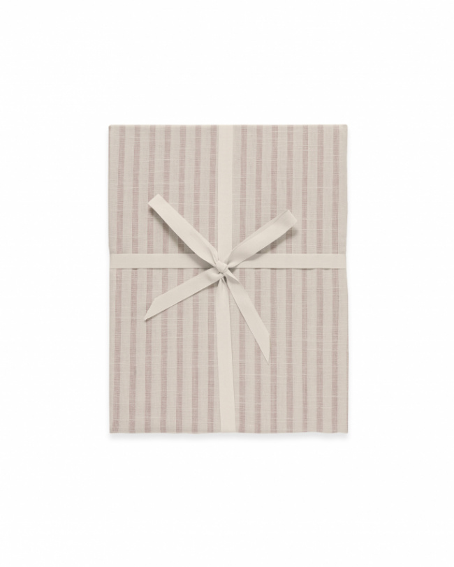 Garbo & Friends Fitted Sheet Junior Muslin Stripe Mauve 60x120 cm