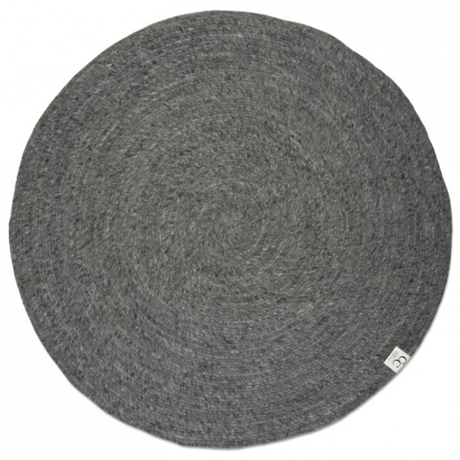 Classic Collection Rundt Tæppe Merino Granit