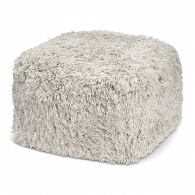 Classic Collection Cloudy Pouf Natur Hvid 55x55 cm