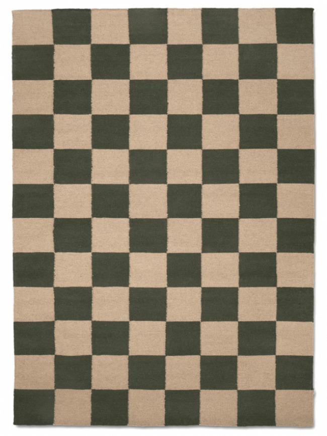 Classic Collection Matta Square Skogsgrön/Natur