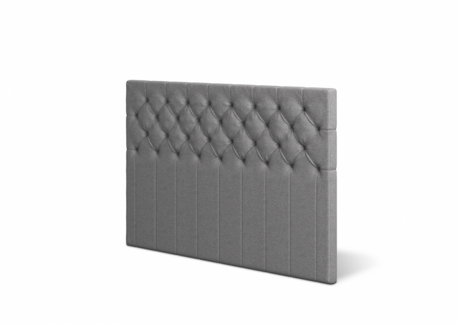 Winga Sengegavl Dyb Knap Grå