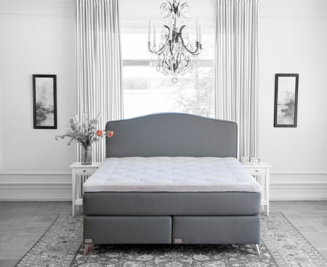 Elite Sängar Koninentalsäng Visby Ljusgrå 105x210 cm