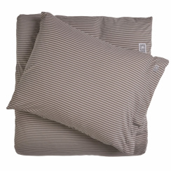 Beach House Örngott Stripy Coffee/Greige