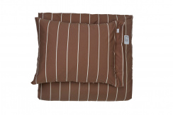 Beach House Lines Örngott 50x60 cm Choco/Greige