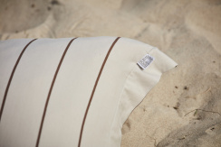 Beach House Lines Påslakan Greige/Choco