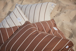 Beach House Lines Påslakan Choco/Greige