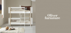 Oliver Furniture Wood Mini Halvhøj Køjeseng Hvid/Eg