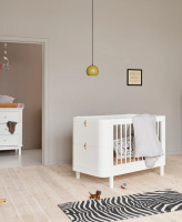 Oliver Furniture Wood Tremmeseng Mini Hvid/Eg