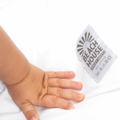 Beach House Baby Bedding Plain White Påslakanset 100x130 cm