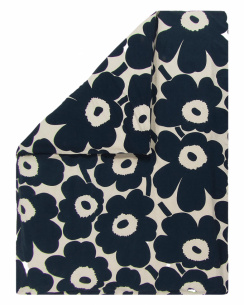 Marimekko Dynebetræk Unikko Cotton Dark Blue 150x210 cm 