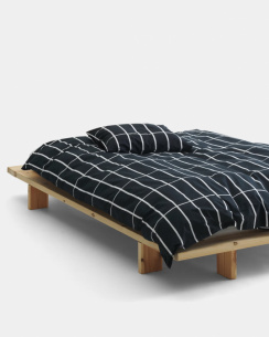 Marimekko Påslakan Tiiliskivi Black/white 150x210 cm 