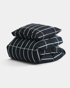 Marimekko Påslakan Tiiliskivi Black/white 150x210 cm 