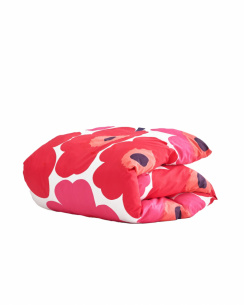 Marimekko Påslakan Unikko White/Red 150x210 cm 