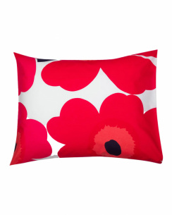 Marimekko Örngott Unikko White/Red 50x60 cm 