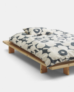 Marimekko Påslakan Unikko Charcoal/Off white 150x210 cm 