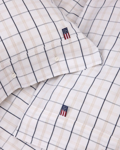 Lexington Icons Checked Cotton Poplin Dynebetræk White/Beige/Navy