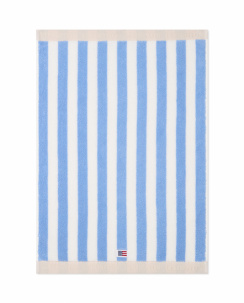 Lexington Block Striped Handduk Sky blue/White/Moonbeam 