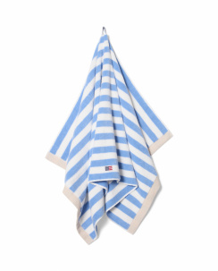 Lexington Block Striped Handduk Sky blue/White/Moonbeam 