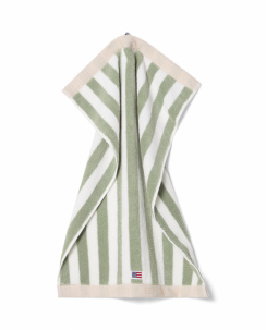 Lexington Block Striped Handduk Vintage Green/White/Moonbeam 