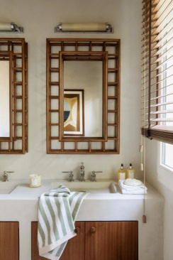 Lexington Block Striped Handduk Vintage Green/White/Moonbeam 