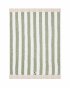 Lexington Block Striped Handduk Vintage Green/White/Moonbeam 