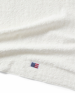 Lexington Velour Jacquard Ornament Pyyhe Lumi Valkoinen
