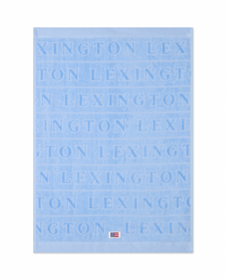 Lexington Velour Jacquard Logo Handduk Blue Sky