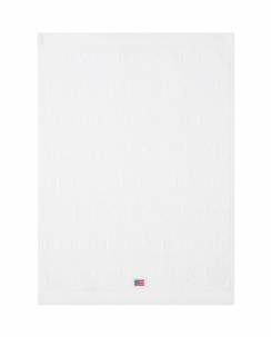 Lexington Velour Jacquard Logo Handduk White