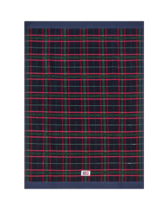 Lexington Checked Handduk Navy/Green 50x70 cm set of 2