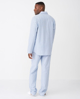 Lexington Unisex Organic Cotton Pajama Pyjamas set Blue/White