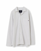Lexington Unisex Organic Cotton Pajama Pyjamas Set Grey/White