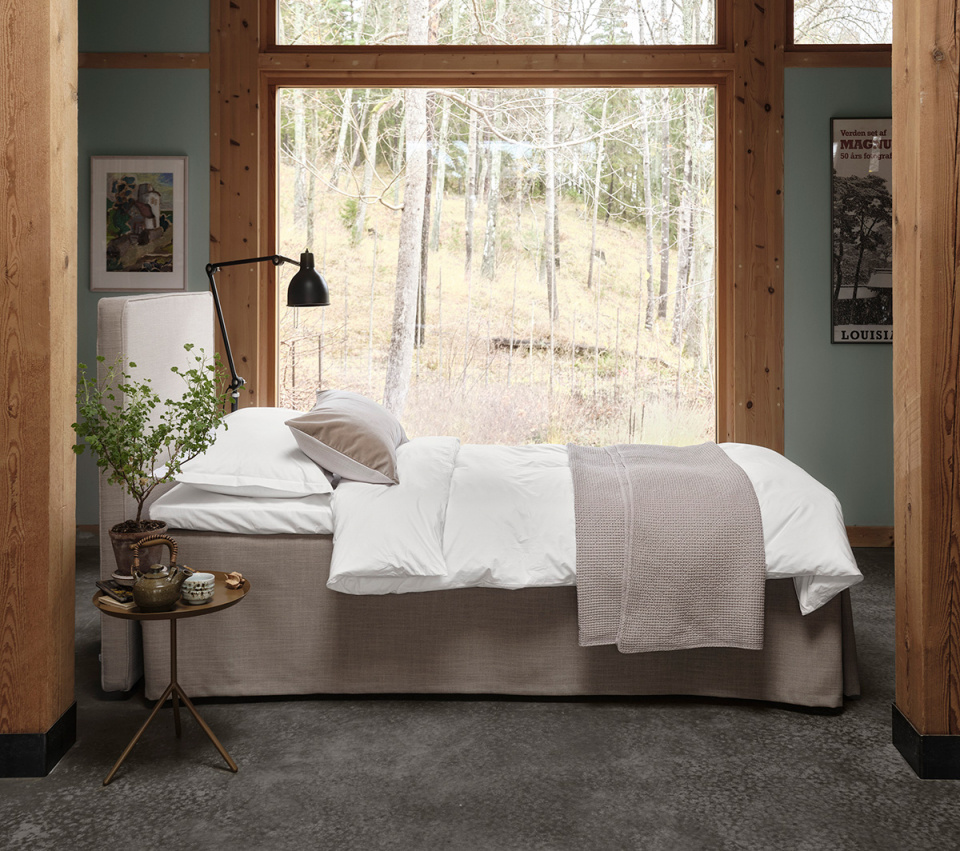 Mille Notti Lorenzo Kontinentalseng Linen Ivory 210x210 cm