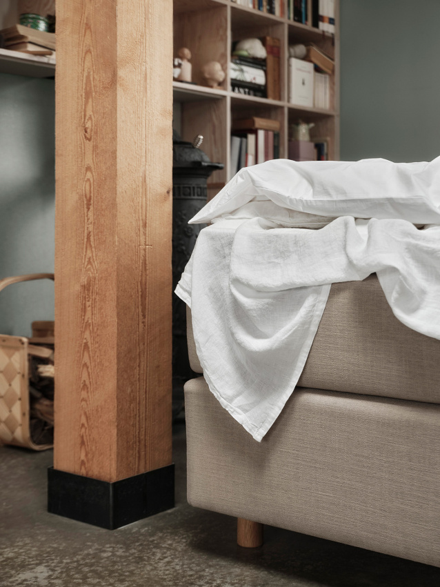 Mille Notti Lorenzo Kontinentalsäng Linen Natur 120x200 cm