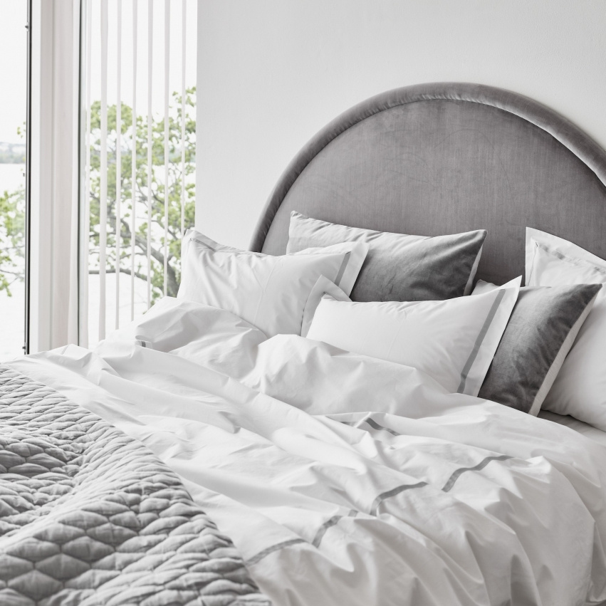 Mille Notti Luna Gavel Sammet Ljusgrå