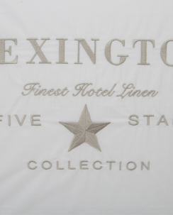 Lexington Hotel Collection Embroidery Örngott White/ Beige 50x60 cm