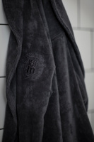 Lexington Hotel Collection Velour Robe, Badrock Grey