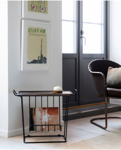 Maze Minnie Mae Sidobord med bricka Black/Dark Ash