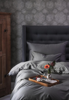 Borås Cotton Cloud Påslakanset Antracit 150x210 cm