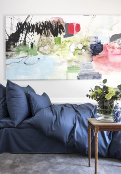 Borås Cotton Cloud Påslakanset Deep Blue 150x210 cm