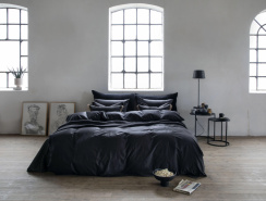 Borås Cotton Cloud Påslakanset Black 150x210 cm