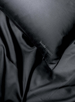 Borås Cotton Cloud Påslakanset Black 150x210 cm