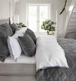 Borås Cotton Sky Påslakanset Grå 150x210 cm