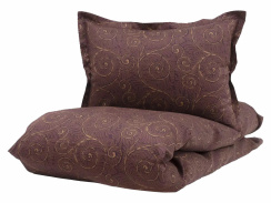 Borås Cotton Bianca Sengesæt Aubergine 150x210 cm