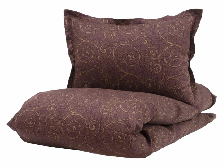 Borås Cotton Bianca Sengesæt Aubergine 150x210 cm i gruppen Sengetøj / Dynebetræk / Størrelse / Dynebetræk 150x210 cm hos Sängvaruhuset Elgen (117832)