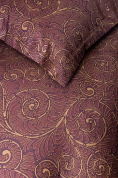 Borås Cotton Bianca Påslakanset Aubergine 150x210 cm