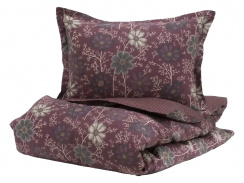 Borås Cotton Viola Pussilakanasetti Aubergine 150x210 cm