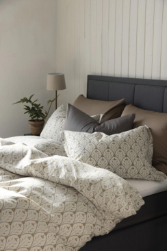 Borås Cotton Marino Påslakanset Grå 150x210 cm