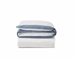 Lexington Contrast Sateen Påslakan White/ Steel blue 